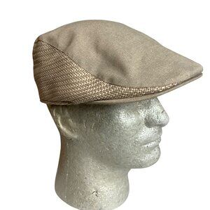 Dockers Tan‎ Cotton Blend Ivy Flat Cap Men L/XL Lightweight Breathable Newsboy